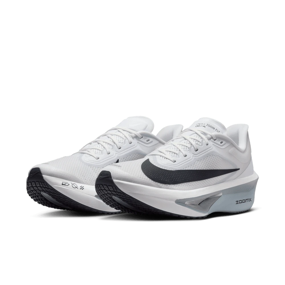 Nike נעלי ריצה נמוכות לגברים דגם Zoom Fly 6, נוחות, נגד החלקה ועמידות בפני שחיקה, בצבע לבן FN8454-104 - שחור ולבן - ראה 1
