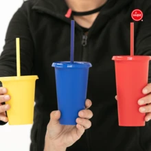 Paquete de 30 Vasos Reusables Con Tapa Plana de 16 Oz, Vasos Ecológicos Para Café Frappé Bebidas Frías y Calientes, Apilables y Resistentes Para Eventos y Hogar - Morado - Ver 7