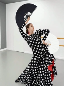 1pc Hand Fans Foldable , Vintage Retro Fabric Fans, Rave Fan - Large Folding Fan, Chinese Kung Fu Tai Chi Festival Dance Summer Hand Fan Tai Chi Folding Fan For Men And Women Performance Dance Decoration, Festival Summer Gift