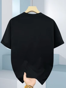 Must-Have! 100% Cotton Short-Sleeved T-Shirt For Men, 200g Heavyweight And Breathable Fabric, Fashionable Print, Very Casual, Comfortable