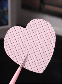 200 pezzi/confezione Tamponi per rimozione smalto a forma di cuore, salviette detergenti per unghie senza lanugine, strumenti per manicure e cura delle unghie