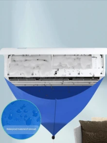 1 Stück einfarbige Klimaanlage Reinigungsabdeckung mit Wasserleitung für Schule, Büro, Haushalt, Reise, Tasche, Organizer, Lagerung