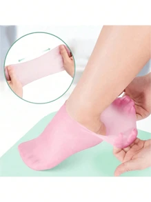 2pcs Silicone Moisturizing Foot Socks For Dry Cracked Feet Foot Care Socks Massage Moisturizing Gel Socks Pedicure Socks Tool,Gift