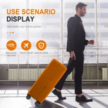 Luggage Cover, Universal For Multiple Brands, For Checked Baggage, Anti-Fall, Dust-Proof, For Home, Travel, Carry-On, With Boarding As A Gift Graduation - Orange - View 8