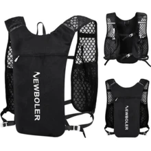 NEWBOLER Outdoor Trail Running Ultralight Backpack Hydration Jogging Vest Men Breathable Marathon Running Backpack Water Bottle