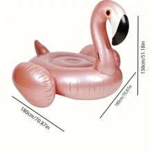 1pc New Flamingo Inflatable Pool Floating Ring, Large Size Inflatable Toys For Adult Summer Swimming Pool Party Decor