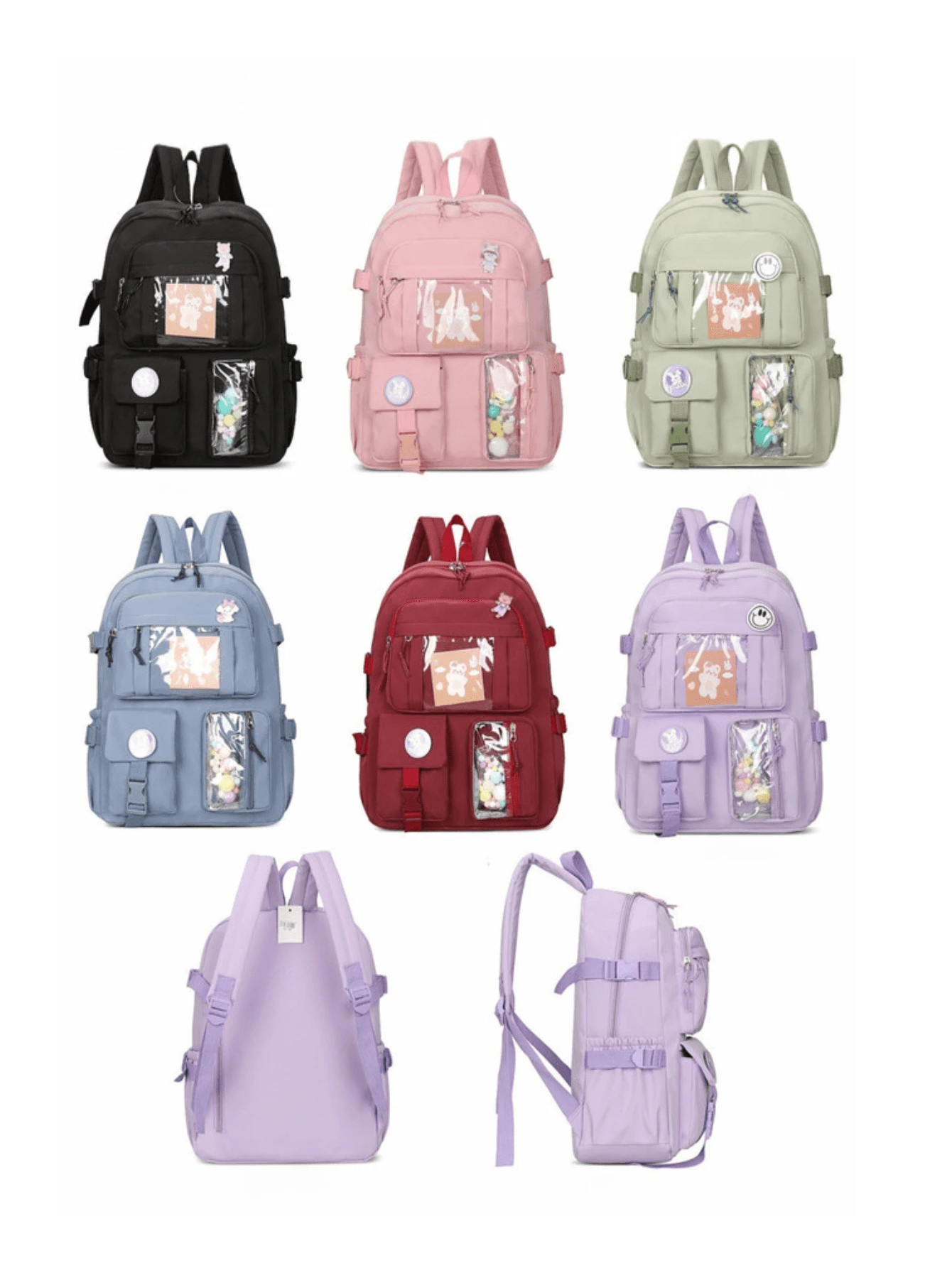 Large Waterproof Women's School Backpack (Without Accessories) - Màu sắc ngẫu nhiên - Xem 1
