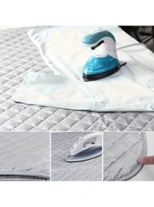 Magnetic Ironing Mat Blanket,Iron Board Alternative Cover,Quilted Washer Dryer Heat Resistant Pad,Portable Cover,Mat Grey 33"X 18"