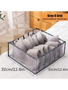1pc Mesh Compartmentalized Underwear Organizer Closet Drawer Organizer Organizer Socks Underwear Multi-Compartment Storage Boxes - Multicolor - View 12