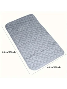 Magnetic Ironing Mat Blanket,Iron Board Alternative Cover,Quilted Washer Dryer Heat Resistant Pad,Portable Cover,Mat Grey 33"X 18"