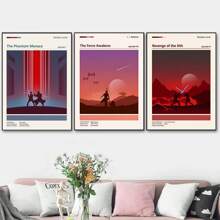 1 pièce /3 pièces Œuvres murales Affiches Option Cadre Pop Art Mural Affiche Vintage de voyage Étoiles Abstrait Paysage Peinture sur canevas Guerre Minimaliste Affiche de film Impression Peinture moderne de grottes Laser Décoration maison sans cadre Voyage Vintage