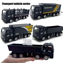 1 pieza Nuevo vehículo de transporte con inercia de juguete para niños, vehículo contenedor, vehículo de carga, modelo de vehículo de ingeniería, coche de juguete para niños, de vuelta al colegio - Multicolor - Ver 3