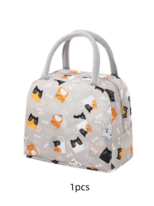 1pc/2pcs Insulated Lunch Bag, Large Capacity Thermal Lunch Tote, Suitable For Work/School, Floral Print Lunch Handbag, Great Gift For Christmas, Everyday Use, Mother's Day/Graduation - Multicolor - View 15