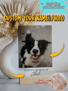 1pc Custom In Loving Memory Pet Sign Acrylic Plaque, Standing Acrylic Photo Gift, Personalized Memorial Gift For Loss Of Pet, Bereavement Gift For Loss Of Pet Decor Gifts