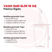 Paquete 10 Vasos Reusables Tapa Plana 16 Oz - Azul Pastel - Ver 3