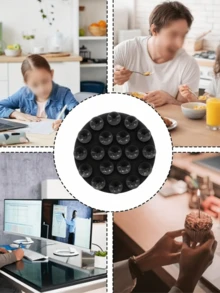 1pc Silicone Round Suction Cup Phone Case - Silicone Sticky Phone Grip With Suction Cup, Accessories For Phone, Suitable For Selfie And Video Recording - Multicolor - View 9