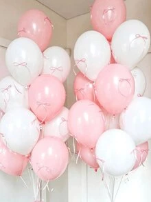 21 quả bóng bay màu hồng nhạt 10 inch với bóng bay trong suốt màu hồng nhạt để tiết lộ giới tính cho tiệc sinh nhật BabyShower - Nhiều màu - Xem 8