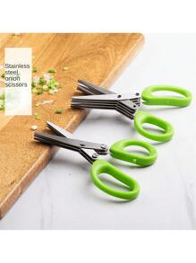 1 pièce Ciseaux de cuisine en acier inoxydable à 5 couches - idéal pour hacher les oignons, les légumes, les herbes et les épices - outil de cuisine indispensable