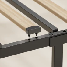 Lofka Queen Bed Frames With 4 Storage Drawers On Wheels, Modern Upholstered Bed Frame With Adjustable Headboard, Fits 6" To 12" Mattress, Platform Bed With Strong Wooden Slats, No Box Spring Needed, Valentine's Day Ideas, Dark Gray - 深灰色 - 查看 8