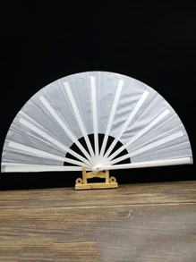 1pc Hand Fans Foldable , Vintage Retro Fabric Fans, Rave Fan - Large Folding Fan, Chinese Kung Fu Tai Chi Festival Dance Summer Hand Fan Tai Chi Folding Fan For Men And Women Performance Dance Decoration, Festival Summer Gift