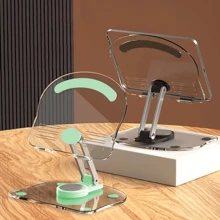 Multi Functional Desktop Stand Acrylic Tablet Holder With 360° Rotation Stable And Non Slip