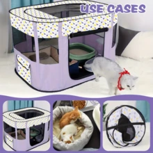 Pet Playpen For Large Dogs, Dog Playpen For Medium Large Dogs/Puppy/Cat/Rabbit/Chick Wit, Cat Playpen Puppy Kitten Playpen Portable Dog Exercise Kennel Indoor Pet Animal Playpen Dog Cat Crate For Outdoor Travel Camping, With Storage Bag - Multicolor - View 8