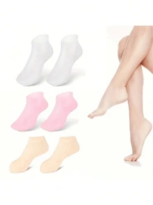 2pcs Silicone Moisturizing Foot Socks For Dry Cracked Feet Foot Care Socks Massage Moisturizing Gel Socks Pedicure Socks Tool,Gift