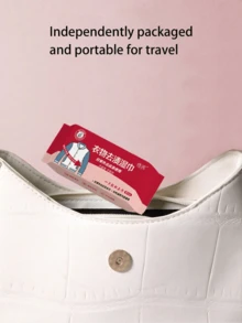 16/32/64/128/192片衣物去污湿巾，便携独立包装，适用于羽绒服、T恤、小白鞋等 - 彩色 - 查看 4