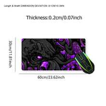 黑色章鱼鼠标垫，艺术设计桌面垫，大号桌面配件，橡胶底座，缝边防滑键盘垫，适用于办公室、家庭电脑，可作为礼物送给男士、女士、朋友，适合返校季、游戏等场合，也是办公用品和办公桌配件的理想之选。 - 彩色 - 查看 9