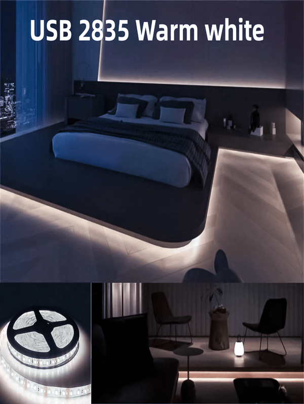 1 Stück LED Streifen Licht 60LED/M 2835 SMD 5V Ultra-Bright LED flexibler Seilleuchte für Küche Schlafzimmer Unterschrank Flur Treppen Beleuchtung