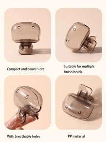 Set Traveling Toothbrush Head Cover, Plastic Toothbrush Protector Cap For Home, Travel, Camping, Bathroom, School, Business, Practical Travel Toothbrush Organizer And Storage Box, Women's Fashionable & Minimalist Toothbrush Holder And Travel Accessory Bathroom Accessories Back To School