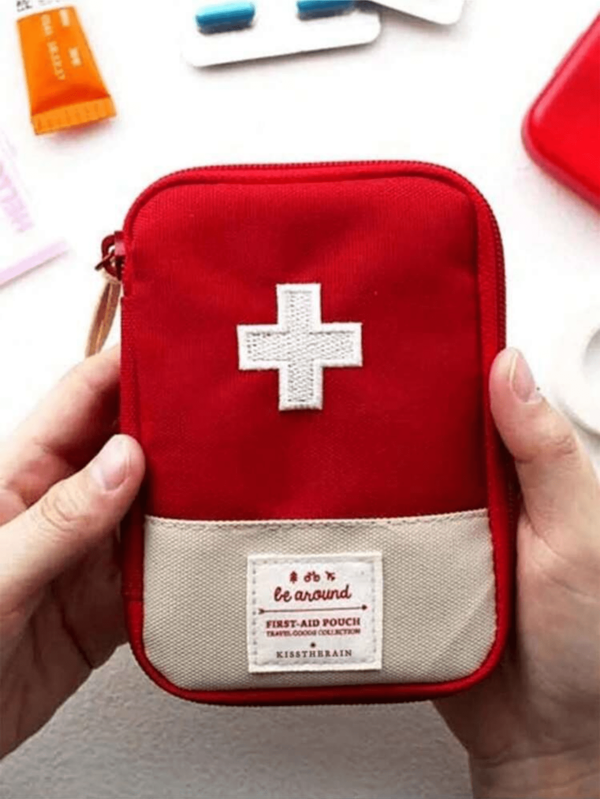 1 pezzo Borsa per medicinali portatile, piccolo kit di pronto soccorso carino, kit di emergenza medica, organizzatore, custodia per farmaci e pillole per uso domestico e all'aperto, adatto per emergenze domestiche, campeggio e escursioni, viaggio, kit di pronto soccorso essenziale, disponibile in più colori e dimensioni, articolo essenziale per il ritorno a scuola e i viaggi