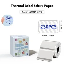 Etiquetas Térmicas Impressora M110 - Papel Adesivo Multiuso, Resistente, À prova d'água, Rolos de Autocolantes para Envios, Inventário, Preços no Varejo, Marcas de Pequenas Empresas, Acabamento Fosco/Brilhante