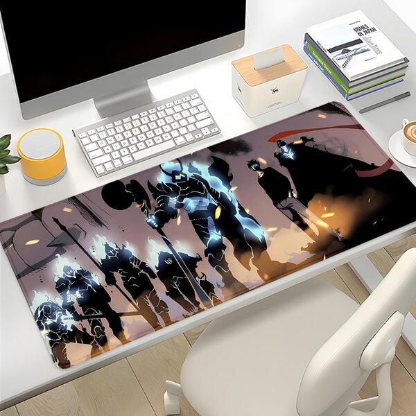 وسادة الفأرة بتصميم كرتوني لشخصيات الأنمي، وسادة مكتب كبيرة، إكسسوارات مكتبية مصنوعة من المطاط مع حواف مخيطة، وسادة لوحة المفاتيح مانعة للانزلاق للمكتب والمنزل والكمبيوتر، هدايا مناسبة للرجال والنساء والأصدقاء والعودة إلى المدرسة وألعاب الكمبيوتر