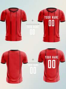 Personalized Soccer Jerseys For Men Women Adults Custom Soccer Shirt And Shorts With Name Number - Red - View 2