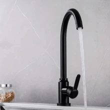 Modern Single Handle Faucet For Sink, 360° Swivel, Water-Saving, Single Hole Kitchen Sink Installation - With Handle, No Power Or Battery Required - Multicolor - View 6