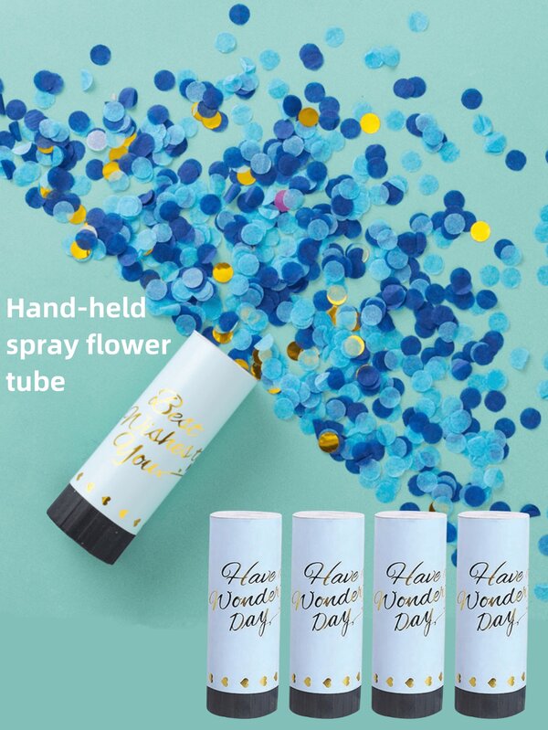 1/5/10pcs Confetti Poppers,Colorful Confetti Handheld Twist Gift Flower Tubes,Graduation Party Confetti,Wedding Party, Mother's Day,Graduation Decorations,Gender Reveal Decorations,Birthday Decoration,Party Favors,Room Decorhome Decor (Do Not Aim The Launch Tube At People Or Objects)