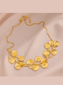 1 pieza Collar colgante con hoja y rama natural, adecuado para uso diario y vacaciones de mujeres
