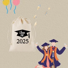 1/10pcs, Graduation Party Gift Drawstring Bags, 2025 Class Party Commemorative Gift