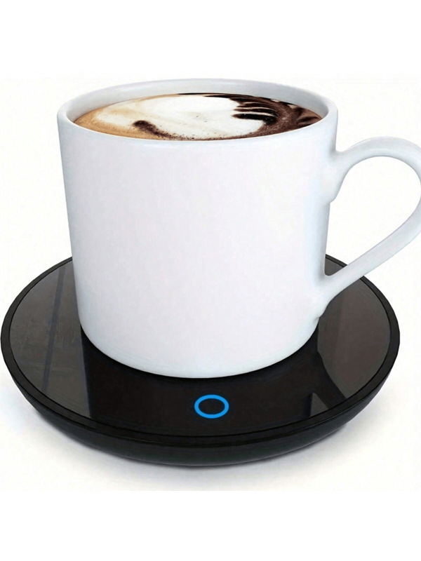 Chauffe-boisson intelligent avec sous-tasse - Contrôle de température constant, 3 réglages de température, convient à la plupart des tasses, bureau, camping extérieur, pique-nique, indispensable de cuisine pour l'automne et l'hiver - portable, économe en énergie et sûr