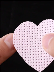 200 pezzi/confezione Tamponi per rimozione smalto a forma di cuore, salviette detergenti per unghie senza lanugine, strumenti per manicure e cura delle unghie