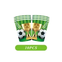 10/20 szt. Zestaw dekoracji na imprezę piłkarską, motyw sportowy, zestaw imprezowy z motywem piłki nożnej, zestaw imprezowy z motywem piłki nożnej, w tym talerze imprezowe 7/9 cala, serwetki imprezowe, kubki imprezowe, odpowiednie na przyjęcie urodzinowe, spotkania domowe, piknik, dekoracje na przyjęcie urodzinowe, dekoracje na ceremonię zaręczyn, zestaw dekoracji na przyjęcie