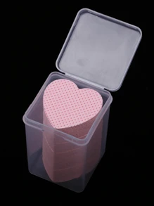 200 pezzi/confezione Tamponi per rimozione smalto a forma di cuore, salviette detergenti per unghie senza lanugine, strumenti per manicure e cura delle unghie