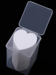 200 pezzi/confezione Tamponi per rimozione smalto a forma di cuore, salviette detergenti per unghie senza lanugine, strumenti per manicure e cura delle unghie