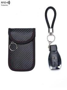 Funda bloqueadora de señal de llave de coche, bolsa Faraday de protección RFID para llaveros, protector de llaves electrónicas, bolsa Faraday antirrobo para mujeres y hombres, cartera, bolso, cartera mini