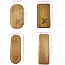 1 件红木托盘、托盘、浸盘、激光图案木托盘，适用于家庭厨房、餐厅、寿司吧、餐具配件、厨房用品，适合盛放水果、甜点、咖啡、牛奶、小吃、蛋糕、奶酪、茶、面包等