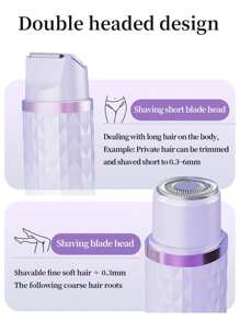2-In-1 Shaving Tool, Electric Shaver, Women's Private Underarm Special Shaver, Full Body Hair Removal Shaver, Underarm Hair Trimmer, Bikini, Summer Beach Gift For People