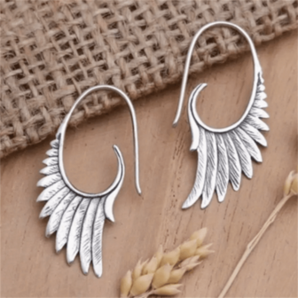 1 Pair Bohemian Style Retro Angel Wing Earrings, Fashionable & Unique Gift For Women, Perfect For Parties