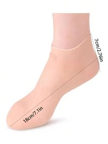 1 par de calcetines de silicona hidratantes y calmantes, calcetines de compresión de alta elasticidad, calcetines reutilizables de aloe vera, calcetines de spa nocturno, calcetines de gel antideslizante para el talón, unisex, adecuados para piel seca, pies secos y ásperos, cuidado de los pies en casa, se pueden usar con lociones y cremas favoritas, excelente regalo para el Día de la Madre - Multicolor - Ver 5