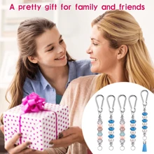 5/10 Pcs Beaded Keychain Making Kit, Metal Beaded Crafts DIY Blank Beaded Keychains, Suitable For DIY Gifts, Jewelry Making, Accessories
